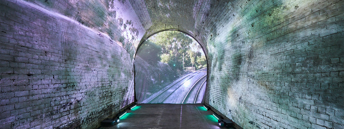 Novatech ShowTex RP Grey Plus, PolyMolton for Sleeps Hill Tunnel - Adelaide Fringe Festival