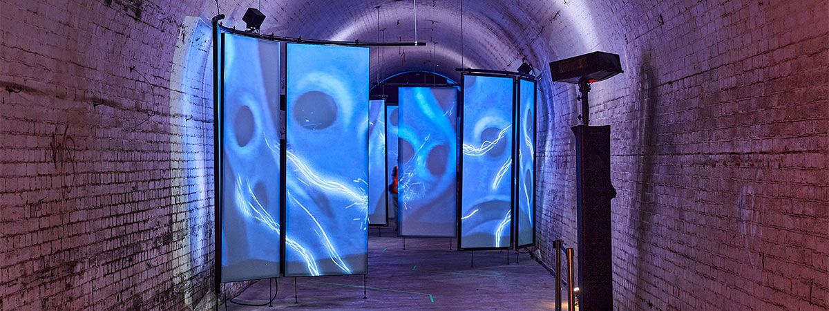 Novatech ShowTex RP Grey Plus, PolyMolton for Sleeps Hill Tunnel - Adelaide Fringe Festival