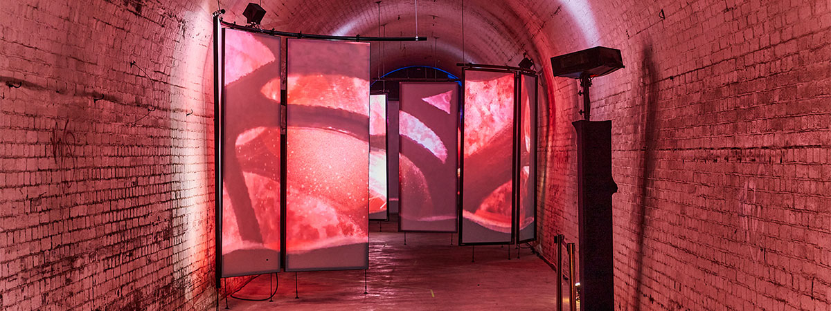 Novatech ShowTex RP Grey Plus, PolyMolton for Sleeps Hill Tunnel - Adelaide Fringe Festival