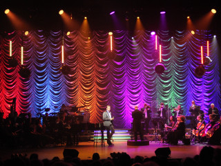 Satinac festoon curtain by ShowTex for Jonathan Roxmouth