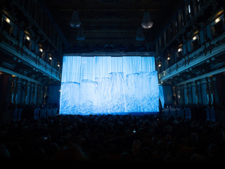 Kabuki 50 by ShowTex drops over 1500 sqm of DekoSilk drapes at corporate event