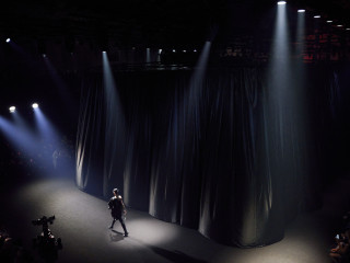 Glossy fabric fashion event decoration