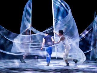 Woollen acoustic curtains and sheer stage props