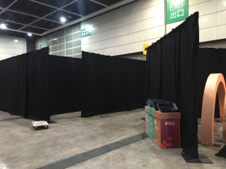ShowTex EasyDrape with black Molton pleated