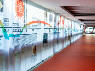 ShowTex BannerDrape Print for expo We the bacteria at De Singel