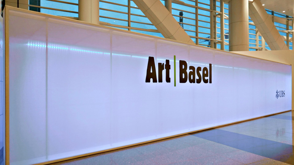 Printed signage & custom aluminium profiles by ShowTex for Art Basel, Hong Kong, China