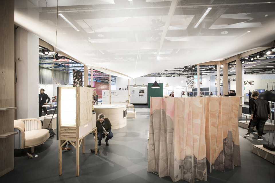 StretchTulle ceiling by ShowTex for Danish Design Makers