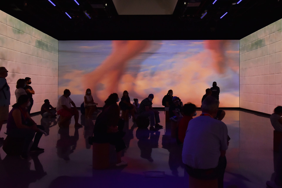 Immersive projections on XL projection screens at world exposition Expo 2020 Dubai