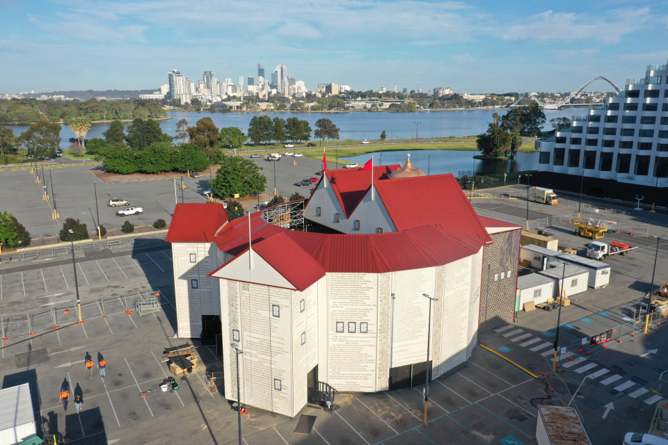 ShowTex SonoMesh Print, PolyMolton for Pop-up Globe Australia