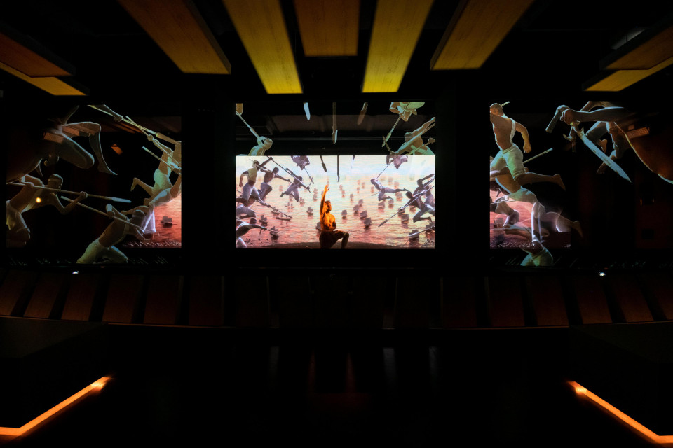 Bicentennial Experience Singapore - Gobelintulle - gauze - projection