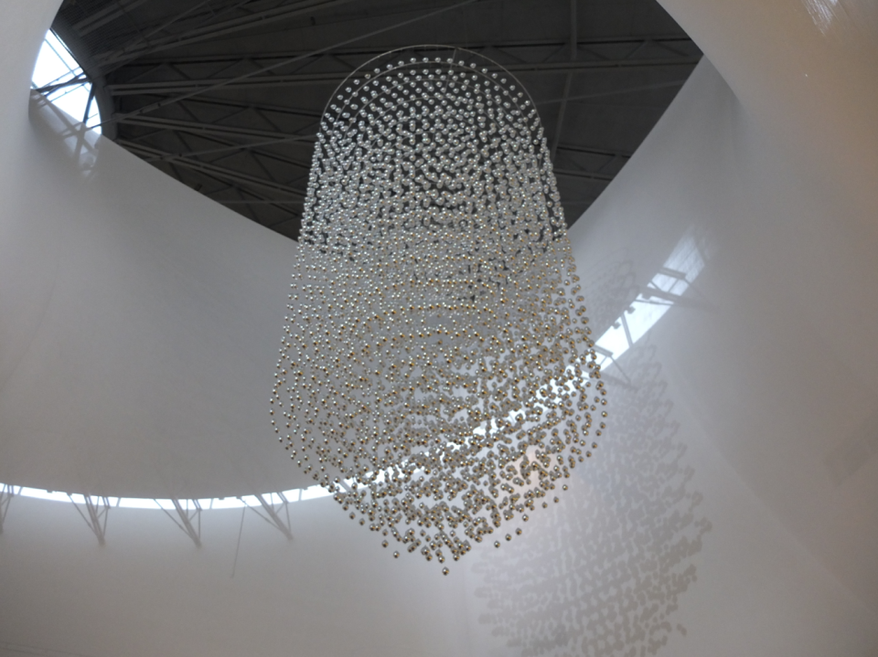 ShowTex StretchTulle trade show stand ceiling