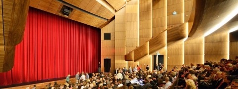 Red stage curtain (velour)